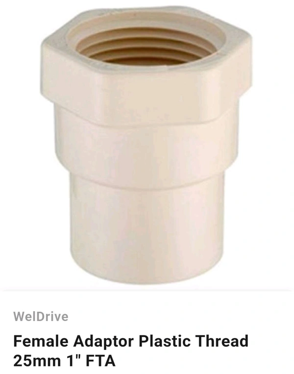 Femail Adaptor  Plastic Thread 25mm 1" FTA