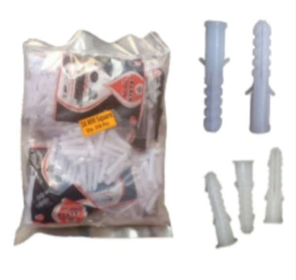 Wall Plug 38 MM Silver Square ( 500 Pcs )