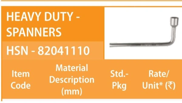 Spanner Heavy Duty 16 Dia Rod-18