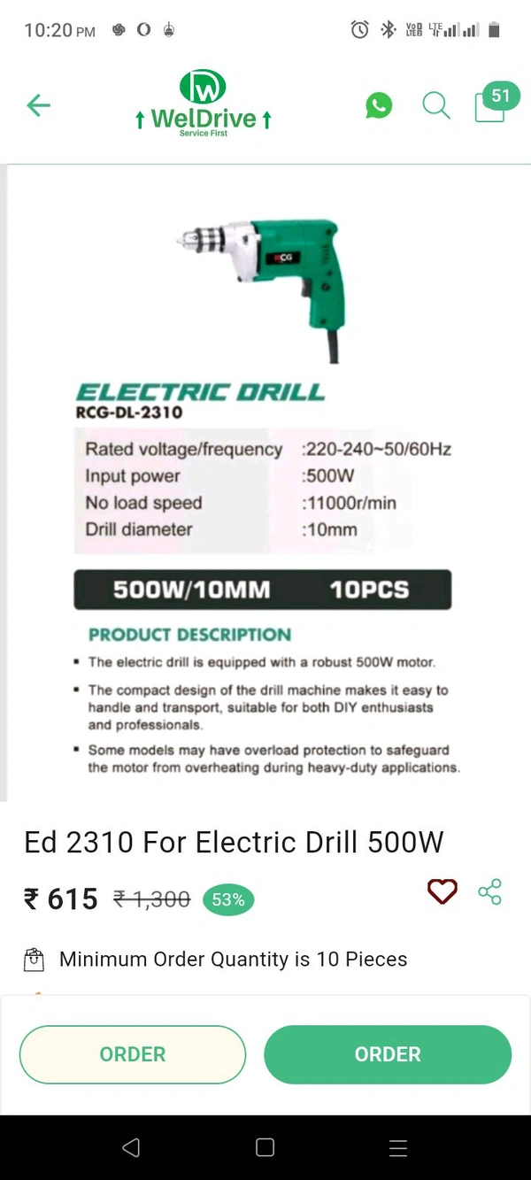 Ed 2310 For Electric Drill 500W