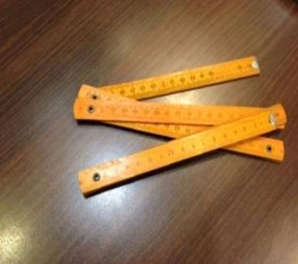 Wooden Measure Scale 1m 40" Folding In mm/inch