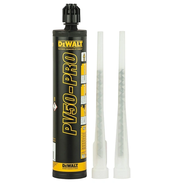 Dewalt DFC1310150 PV50-PRO 345 ml Adhesive Cartridge, Designed For Use on Concrete and Fastener