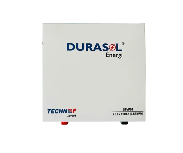 Durasol 25.6V 100AH Lithium PO4 Wall Mount Battery 5 Years Warranty with Parallel BMS