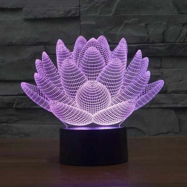 Flower Shape Illusion Lamp - 