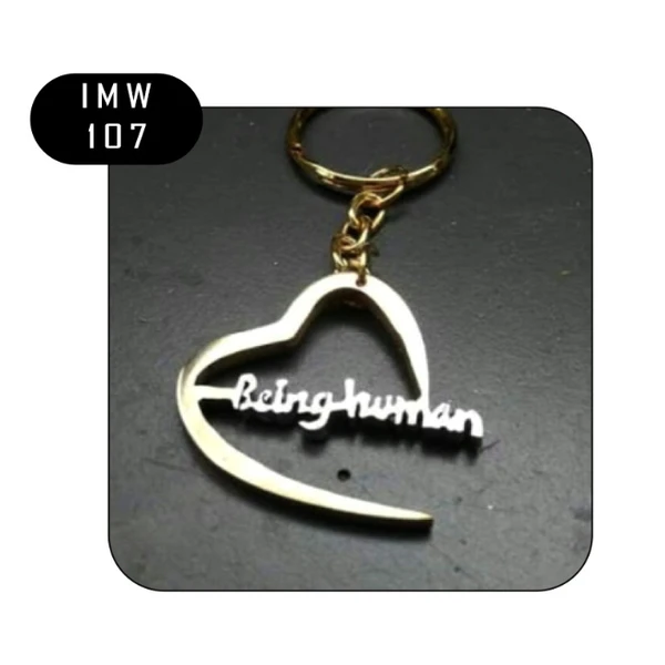 Itsmyway Being Human Metal Keyring - Golden