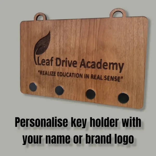 Itsmyway Customise Logo Wooden Key Holder with Magnet