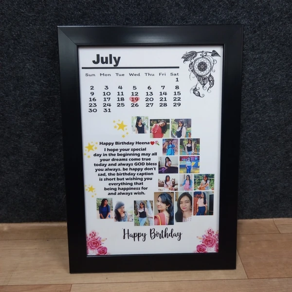 Itsmyway Birthday Calendar Collage Photos Frame - 8x12 in.