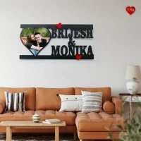 Itsmyway Customised Couple Name with Heart Wall Hanging Frame