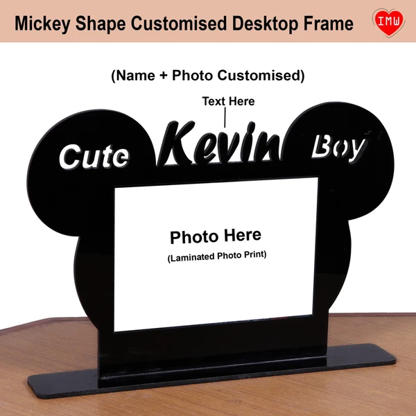 Itsmyway Mickey Shape Exclusive Desktop Frame - 9 x 6 inch.