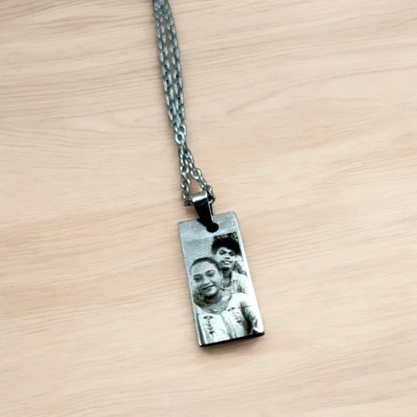 Itsmyway Customised Photo Pendant | Sketch Engrave on Stainless Steel Plate