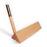 Itsmyway Wooden Triangle Shaped Pen Stand With Engraved Logo Or Name