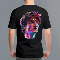 Itsmyway Harry Potter Vector Face Collection Exclusive Black Cotton T-shirt | 4 Designs - L