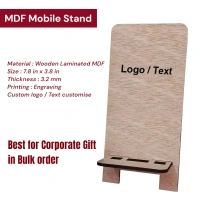 Itsmyway Gift Premium MDF Wooden Mobile Stand Tabletop Portable Mobile Holder