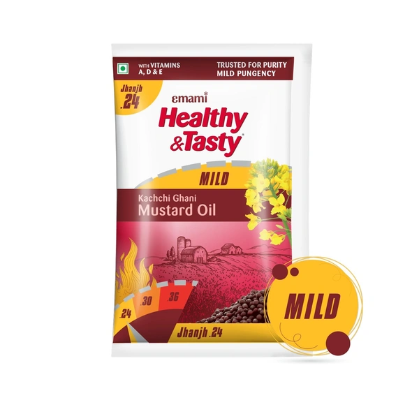 Emami Healthy & Tasty Mustard Oil-1L  - 1L