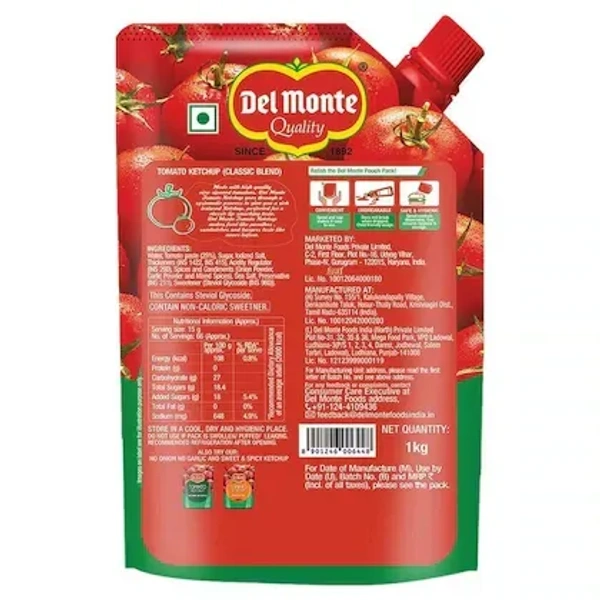 Del Monte Tomato Ketchup  - 1 kg