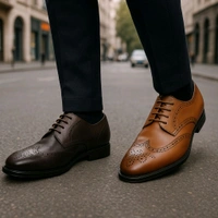 BROWN BROGUE - 6, BROWN
