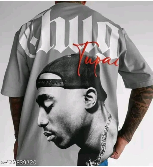 Over Size T-shirts Rapper  - Black, L
