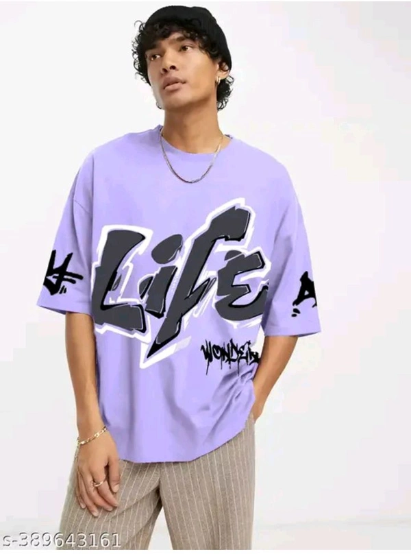Benny Black Printed 🐼 Over Size T-shirt  - S, Mauve
