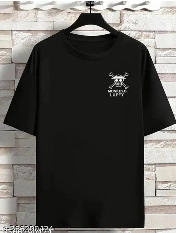 Benny Black Printed Over Size T-shirt Lufy - Black, S