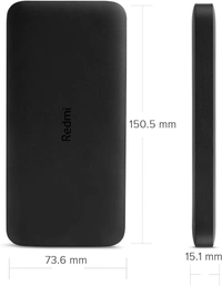 Redmi Lithiumpolymer 10000 Mah Fast Charging Slim Power Bank (Black, 10W Fast Charging, Dual Ports) (Open Box)