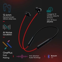 OnePlus Bullets Z2 Bluetooth Wireless in Ear Earphones with Mic, Bombastic Bass, 10 Mins Charge - 20 Hrs Music, 30 Hrs Battery Life (Open Box)