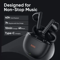 DIZO Buds P with Fast Charge, 40HPlaytime & 13mm Driver (by realme TechLife) Bluetooth Headset  (Dynamo Black, True Wireless) open box
