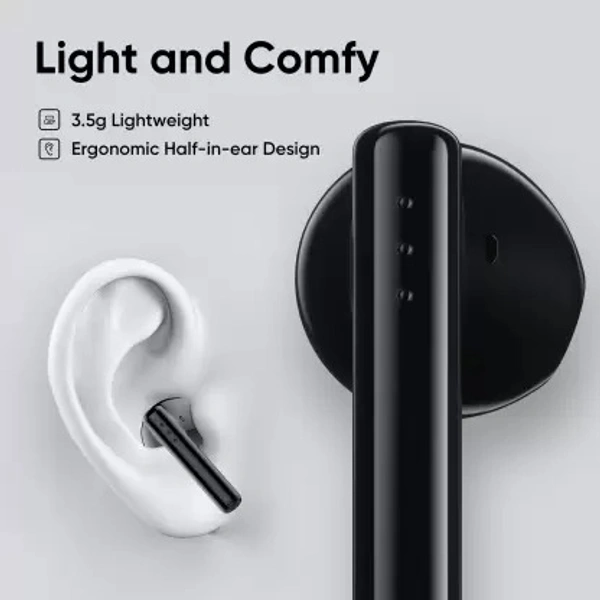 DIZO Buds P with Fast Charge, 40HPlaytime & 13mm Driver (by realme TechLife) Bluetooth Headset  (Dynamo Black, True Wireless) open box