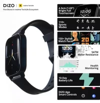 DIZO Watch 2 Sports (by realme TechLife)  (Black Strap, Free Size) open box