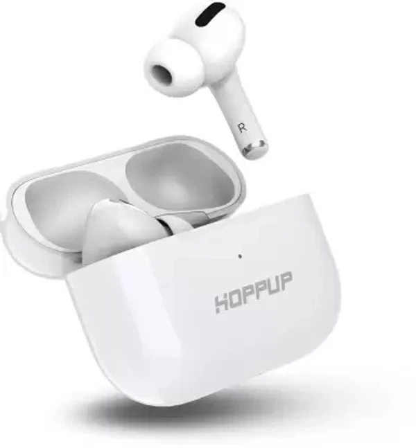 HOPPUP MAX Bluetooth Headset  (White, True Wireless)