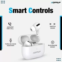 HOPPUP MAX Bluetooth Headset  (White, True Wireless)