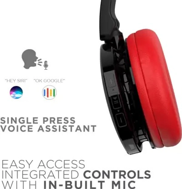 boAt Rockerz 370 Bluetooth Headset  (Fiery Red, On the Ear) open box 