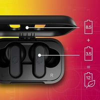 Skullcandy Dime 2 in-Ear Wireless Earbuds, 12 Hr Battery, Microphone, Works with iPhone Android and Bluetooth Devices -(Black) open box