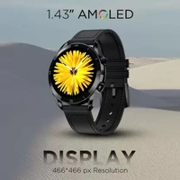 Fire-Boltt Legacy 1.43 AMOLED Bluetooth Calling with First Ever Wireless Charging Smartwatch  (Black Strap, 1.43) open box 