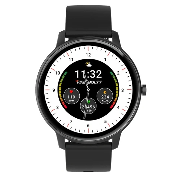 Fire-Boltt Rage Full Touch 1.28” Display & 60 Sports Modes with IP68 Rating Smartwatch, Sp02 Tracking, Over 100 Cloud Based Watch Faces, Black, Free Size (Black) open box 