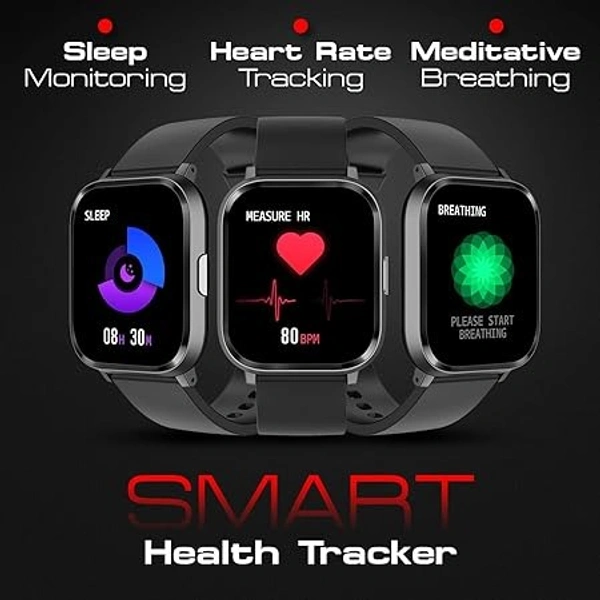 Fireboltt Ninja 2 Max 1.5" Touch Display, SpO2, Heart Rate, Sweat Resistance (Black) Smartwatch  (Black Strap, 1.5 inches)open box 