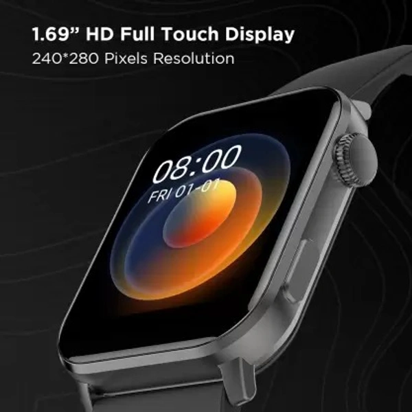 Fire-Boltt Ninja Bell 1.83" Bluetooth Calling Smart watch, AI Voice, 60 Sports Modes Smartwatch  (Black Strap, Free Size) open box