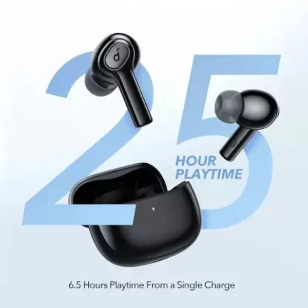 Soundcore by Anker R100 Fast charging TWS with 25 hours playtime Bluetooth Headset  (Black, True Wireless) open box