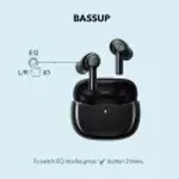 Soundcore by Anker R100 Fast charging TWS with 25 hours playtime Bluetooth Headset  (Black, True Wireless) open box