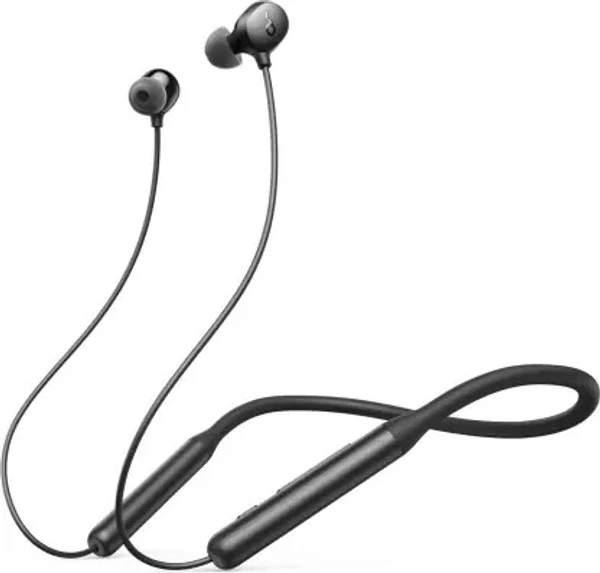 Soundcore by Anker R500 Fast charging neckband with 20 hours playtime Bluetooth Headset  (Black, In the Ear) open box