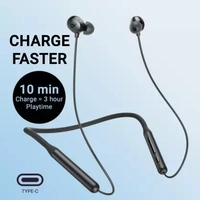 Soundcore by Anker R500 Fast charging neckband with 20 hours playtime Bluetooth Headset  (Black, In the Ear) open box