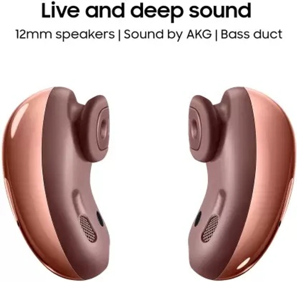 (Refurbished)  SAMSUNG Galaxy Buds Live Bluetooth Headset  (Mystic Bronze, True Wireless)(open box )