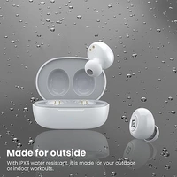 Portronics Harmonics Twins S3 Smart TWS Bluetooth 5.2 Earbuds with 20 Hrs Playtime, 8mm Drivers, Type C Charging, IPX4 Water Resistant, Low Latency, Lightweight Design(White)