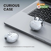 Portronics Harmonics Twins S4 Smart TWS Earbuds with Hall Switch Feature, Bluetooth 5.3, 16Hrs Playtime, 13mm Dynamic Drivers, Heavy Bass, Type C Charging(White)