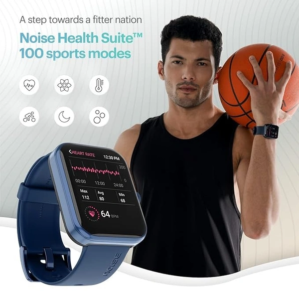 Noise Pulse 2 Max 1.85" Display, Bluetooth Calling Smart Watch, 10 Days Battery, 550 NITS Brightness, Smart DND, 100 Sports Modes, Smartwatch for Men and Women (Jet Black) (open box )