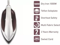 Syska Magic SDI-15D 1000 W Dry Iron  (White, Brown) open box