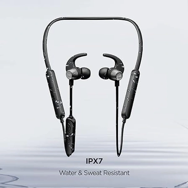 boAt Rockerz 255 Pro+ Bluetooth Neckband with Upto 60 Hours Playback, ASAP Charge, IPX7, Dual Pairing and Bluetooth v5.2(Active Black)
