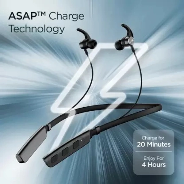 boAt Rockerz 235v2/238 with ASAP Charge and upto 8 Hours Playback Bluetooth Headset  (Charcoal Black, In the Ear)