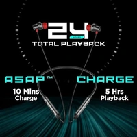 boAt Rockerz 330ANC Bluetooth Neckband in Ear Earphones with mic, Crystal Bionic Sound Powered by Dirac Opteo, ANC, 13mm Drivers, ASAP Charge, 24H Playback & ENx Tech(Gunmetal Black)