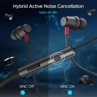 boAt Nirvana 525 ANC Bluetooth Headset  (Space Black, In the Ear)