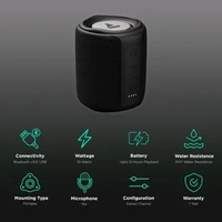 boAt Stone 358 10W Portable Bluetooth Speaker (IPX7 Water Resistant, Multi-Compatibility Modes, Mono Speaker, Black)